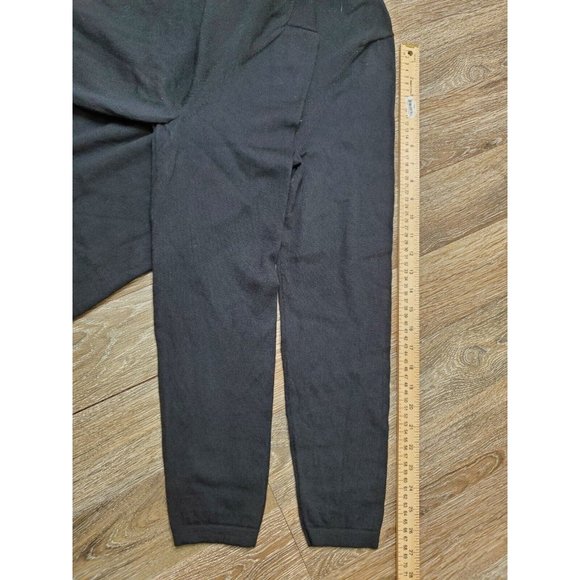 Banana Republic Extra Fine Merino Wool Men's Large Black Knit Sweater V-Neck LS - Picture 8 of 11